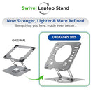 UNCAGED ERGONOMICS SWIVEL LAPTOP STAND FOR ADJUSTABLE COMPUTER IPAD - SILVER - Like New