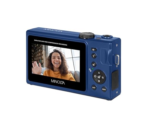 Minolta 48MP Autofocus Digital Camera with Selfie Mirror – 4K Ultra HD Video - Like New