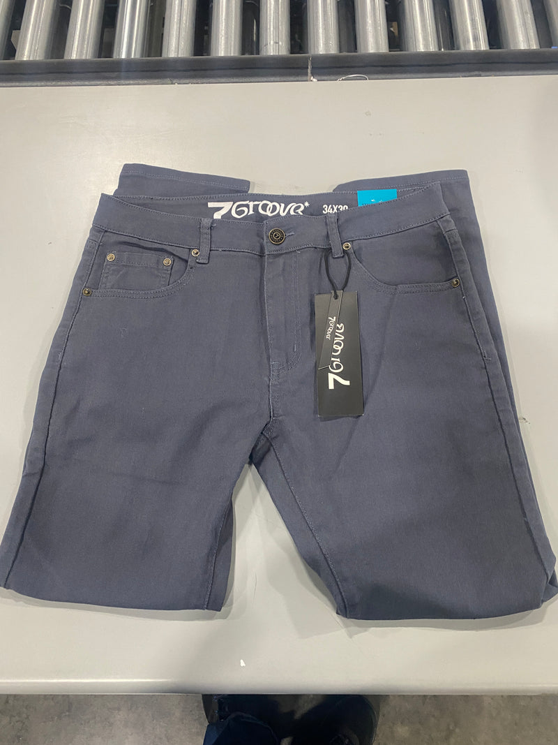 7GROOVE TRANSCEND SLIM JEANS - SIZE: MEN 34/30 - GRAY - Brand New