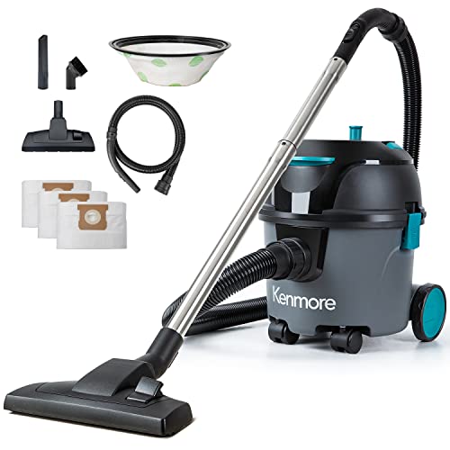 KENMORE BAGGED CANISTER VACUUM 3 GALLON LIGHTWEIGHT HIGH EFFICIENT - BLACK/DRY - Like New