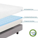 LUCID 5" GEL MEMORY FOAM DUAL-LAYERED CERTIPURUS RELAXED FIRM MATTRESS TWIN - Brand New