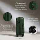 4726157019 ANTLER SINGLE STRIPE HARDSIDE CARRY-ON LUGGAGE, GREEN - Like New