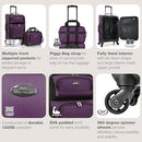 US Traveler Lightweight Rolling 20" Carry On Luggage Softside Suitcase Purple - Brand New