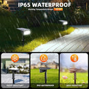 LEREKAM Solar Lights Outdoor Waterproof Landscape Lights 40 LEDs 6 Pack- Black - Like New