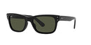 RAY-BAN MEN'S MR. BURBANK RECTANGULAR SUNGLASSES - BLACK/GREEN - Like New