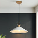 CLASSY LEAVES PENDANT LIGHTS KITCHEN ISLAND 14" A0523601 - GOLD/WHITE - Brand New
