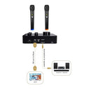 SOUND TOWN WIRELESS MICROPHONE KARAOKE MIXER SYSTEM HD AUDIO SWM15-PRO - BLACK - Like New
