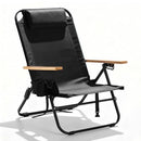 CANPSKY PREMIUM PORTABLE CAMPING CHAIR 5-POSITION RECLINER - BLACK - Like New
