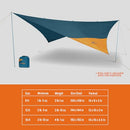 KELTY NOAH’S TARP SUN SHELTER AND MULTI-USE AWNING FLY, 3 SIZES - BLUE - Like New