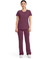 2624A CHEROKEE INFINITY WOMENS ROUND NECK SCRUB TOP WOMEN XL WINE - Like New