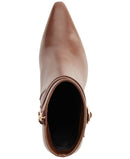 KARL LAGERFELD PARIS WOMEN'S KARLY STILETTO HEELED BOOTIES - SIZE: 6 - COGNAC - Like New
