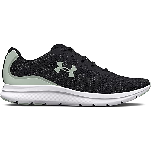 UNDER ARMOUR WOMEN'S CHARGED IMPULSE 3 JET GRAY/ILLUSION GREEN SIZE 10 - Like New