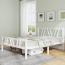 NOVILLA 14 INCH QUEEN BED FRAME, NO BOX SPRING NEEDED, N-F10021A-Q-WH - WHITE - Like New