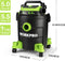 WORKPRO 5 Gallon Wet/Dry Shop Vacuum, 5.5 Peak HP with HEPA Filter - BLACK/GREEN Like New