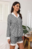 FKEEP BUTTON DOWN PAJAMAS SETS WOMEN SILK PJS SETS LOUNGEWEAR 2XL- DARK GRAY - Brand New