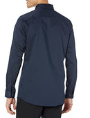AMAZON ESSENTIALS MEN'S SLIM FIT LONG SLEEVE DRESS SHIRT - SIZE: MEN L - NAVY - Brand New