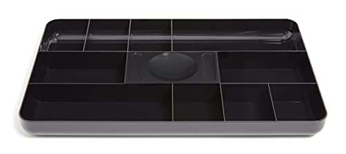 TRU RED STAPLES TR55350 13-COMPARTMENT PLASTIC DRAWER ORGANIZER - BLACK - Like New