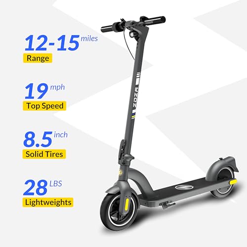 ZDZA ELECTRIC SCOOTER ZD01 500W PEAK MOTOR 19MPH FOLDABLE - GRAY/BLACK - Like New