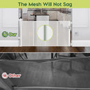 HEELALBABY REINFORCED 55" WIDE RETRACTABLE BABY GATES 33 TALL X 55 WIDE - WHITE - Brand New