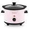 EAMOMENT SMALL SLOW COOKER 1.5 QUART MINI CERAMIC POT - PINK Like New