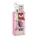 Furinno Luder 3-Tier Open Shelf Bookcase 21050PIWH - Pink/White - Like New