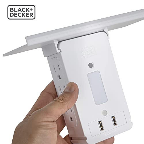 BLACK AND DECKER WALL TAP SURGE PROTECTION 6 -OUTLET 1020 JOULES- WHITE - Like New