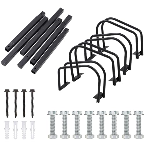 TRUE & TIDY BIKE FLOOR STAND AND HOLDER, 22-28" WHEELS, 4 SLOTS - BLACK - Like New