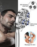SURPZON Filtered Shower Head with Detachable Handheld 5.1'' 14811 - Silver - Like New