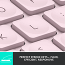 LOGITECH MX KEYS MINI MINIMALIST WIRELESS ILLUMINATED KEYBOARD - ROSE - Like New
