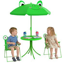Outsunny Folding Kids Table and Chair Set Picnic Table Frog Pattern - Green - Brand New