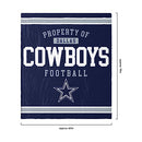FOCO Dallas Cowboys NFL Team Property Of Sherpa Fleece Blanket - Brand New