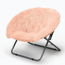 URBAN SHOP PINK MONGOLIAN FOLDING SAUCER CHAIR K656241 - PINK - Like New