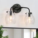 KSANA Black Bathroom Light Fixtures, 2 Light Matte Black Vanity Lights - Brand New