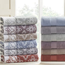 Modern Threads Charlize 6-Piece 100% Cotton Towel Set – Reversible Yarn Dyed - Brand New
