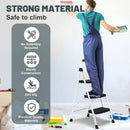 HB TOWER 3 STEP LADDER, FOLDING STEP STOOL FOR ADULTS HANDLE LIGHTWEIGHT 500LBS - Like New