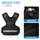 EXTRESPO WEIGHTED VEST, 11-20LB VEST WITH IRONSAND WEIGHTS - BLACK/GRAY/BLUE - Like New