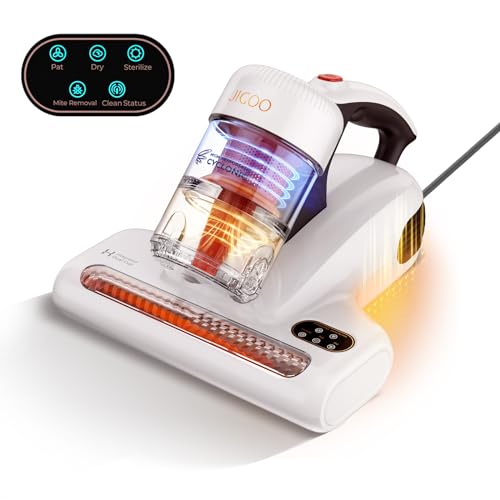 JIGOO MATTRESS VACUUM CLEANER : UV BED CLEANER 500W 13KPA STRONG VACUUM, WHITE - Like New
