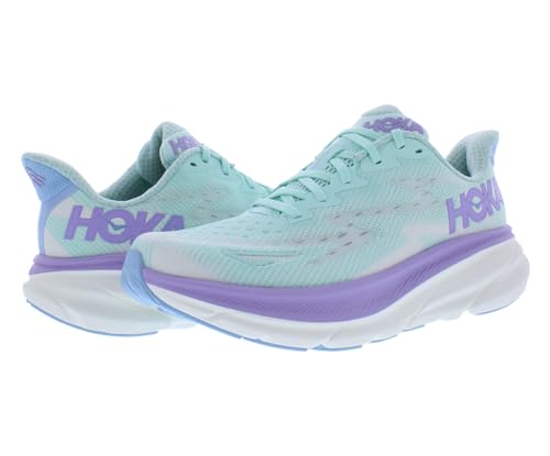 1127896 HOKA ONE ONE WOMEN'S CLIFTON 9 - SUNLIT OCEAN/LILAC MIST - SIZE 9.5 Like New