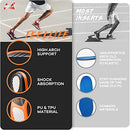 FEELLIFE Plantar Fasciitis Relief Shoe Insoles 1-Pair Arch Support 13-16 Orange - Like New