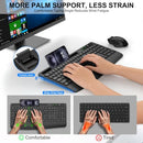 EDJO ERGONOMIC WIRELESS KEYBOARD AND MOUSE COMBO, SILENT KEYBOARD, PHONE HOLDER - Like New