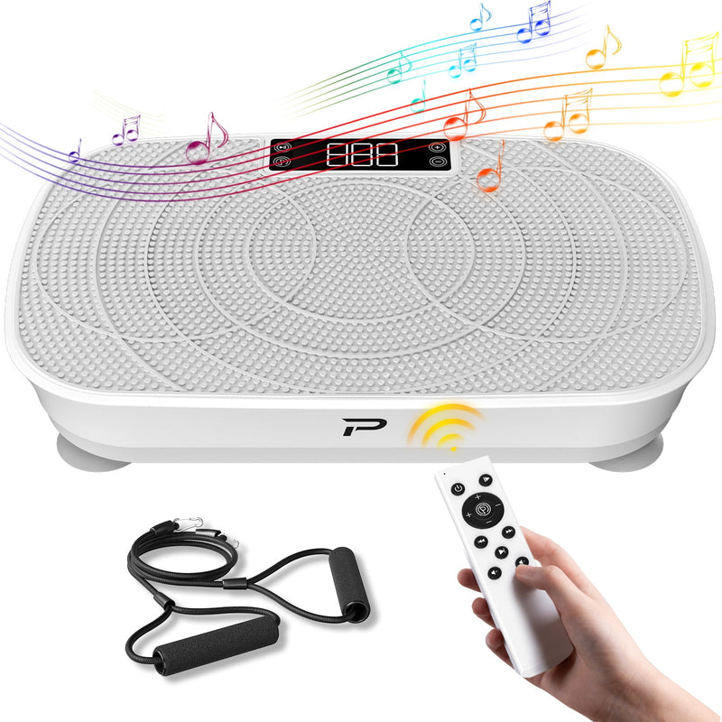COOLHUT VIBRATION PLATE EXERCISE MACHINE BODY WORKOUT WAVE VIBRATION PLATE WHITE - Like New
