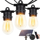 BESLOWE 48FT S14 SOLAR STRING LIGHTS OUTDOOR WITH REMOTE - - Scratch & Dent