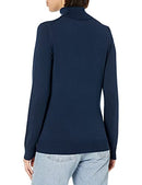 AMAZON ESSENTIALS WOMEN YEAR ROUND LONG SLEEVE TURTLENECK, SIZE L, NAVY - Brand New