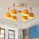 BAYCHEER Nordic Semi Flush Mount Ceiling Light Orb Shade 6 Lights - Yellow - Like New