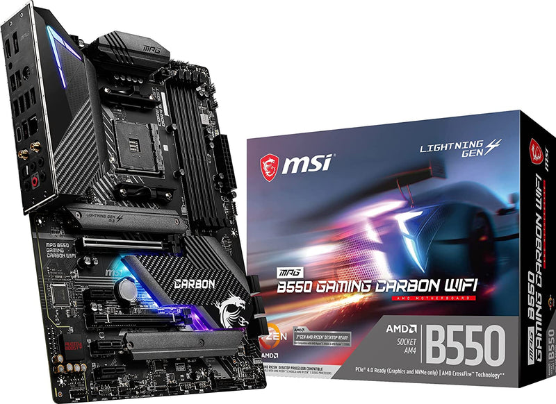 MSI MPG B550 Gaming Carbon WiFi Gaming Motherboard Like New