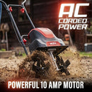 MZK 12-Inch 10.5 Amp Corded Electric Tiller/Cultivator for Gardening - Like New