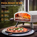 POLARCOFORGECO PORTABLE PIZZA OVEN OUTDOOR, 12 INCH G-HWPON003 - SILVER - Like New