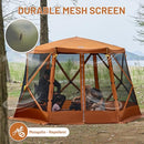TIMBER RIDGE EASY POP UP GAZEBO CANOPY TENT FOR CAMPING 11.5 X 9.8 FT - ORANGE - Like New