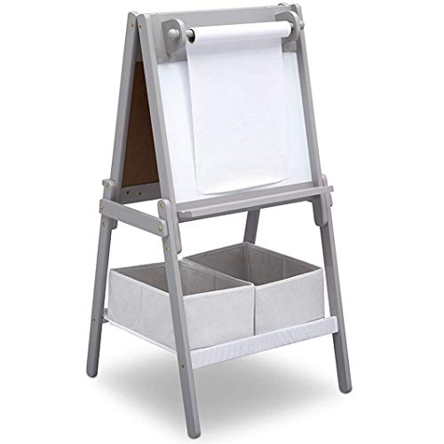 DELTA CHILDREN MYSIZE KIDS DOUBLE-SIDED STORAGE EASEL TE87600GN-026 - GREY - Like New