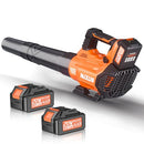 MIXUN CORDLESS LEAF BLOWER 580CFM/160MPH ELECTRIC BLOWER 2 X 4.0AH - ORANGE - Like New
